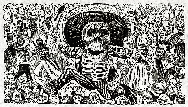 Vintage José Guadalupe Posada Calaveras T-Shirt