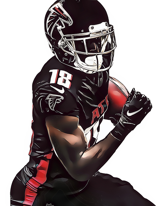 Calvin Ridley Atlanta Falcons Watercolor Strokes Pixel Art 1