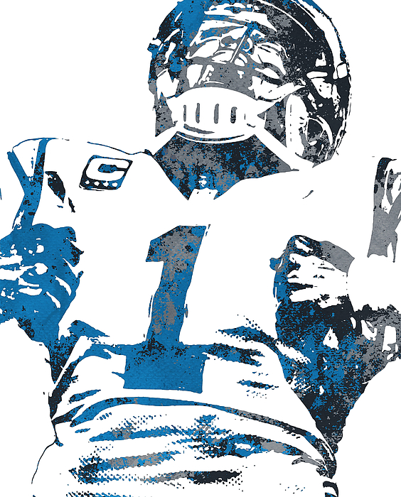 Cam Newton Art 4 Beach Towel by Joe Hamilton - Fine Art America