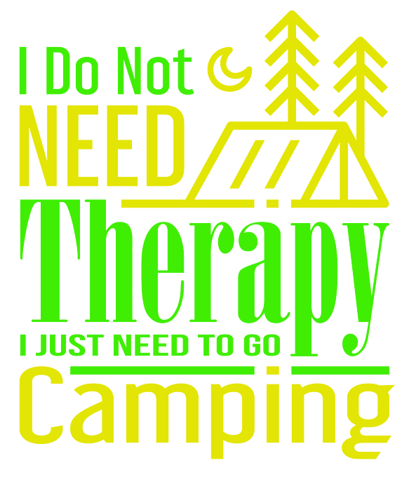 Camping Is My Therapy Funny Camping Zip Tote Bag