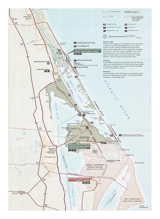 Cape Canaveral FL on sale Map (2012) The Space Coast Atlas Shower Curtain