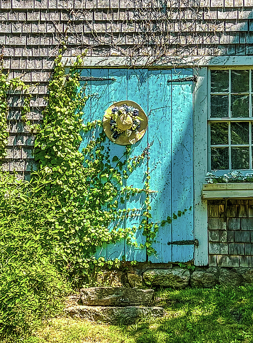 Lorri M Barry Photography - The Artsea Daisy - Cape Cod Blue Door in Springtime