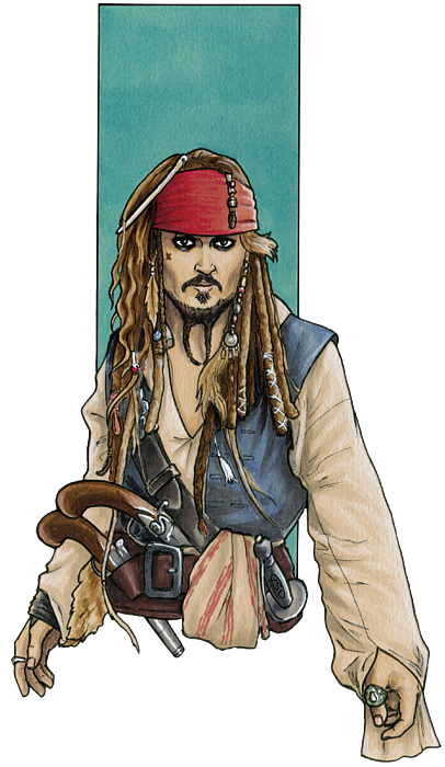 Captain Jack Sparrow Tote Bag by Olga Dmitrieva - Pixels