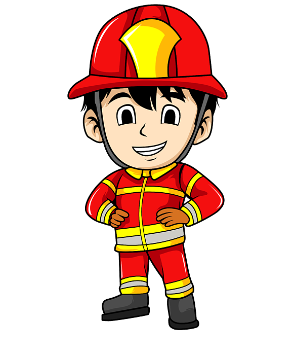 Cartoon Fireman Illustration Puzzle for Sale by Stacy McCafferty