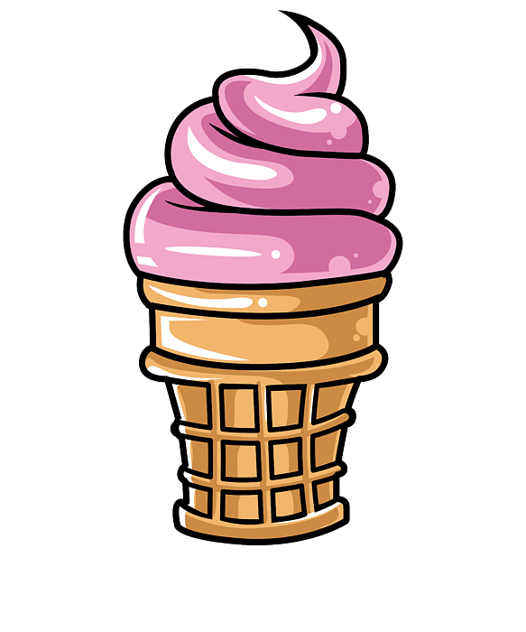 Cartoon Strawberry Ice Cream Cone Illustration Fleece Blanket by Stacy  McCafferty - Pixels
