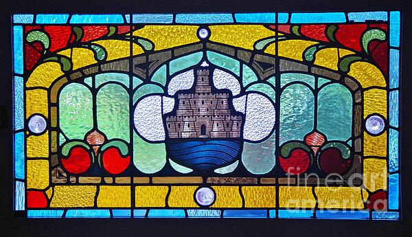 Lesley Evered - Castle And Moat Stained Glass Window