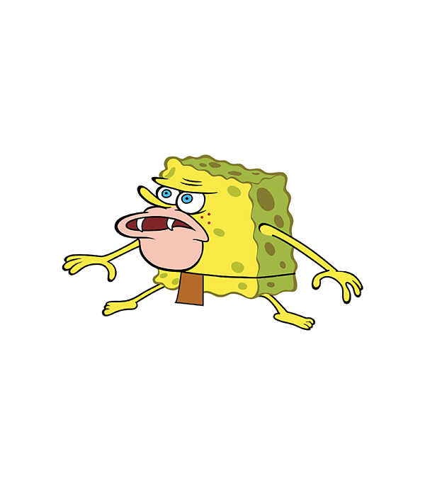 Caveman Spongebob Meme Sticker by RyanJy Hibba - Pixels