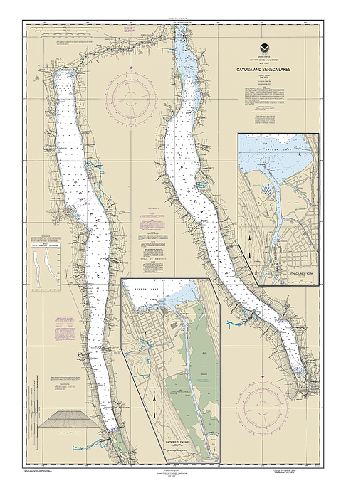 Muskegon Lake, 2024 MI Nautical Chart Shower Curtain / Made to Order