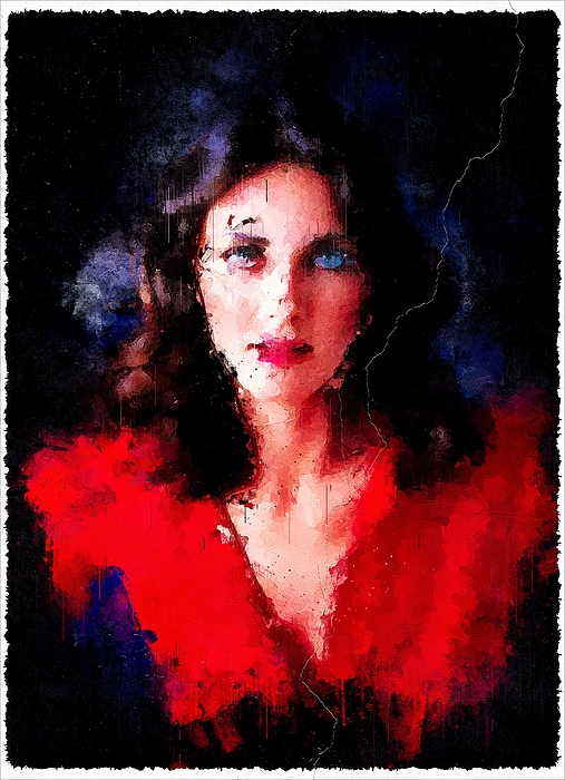 Celebrity Lynda Carter art Greeting Card by Luettgen Vidal