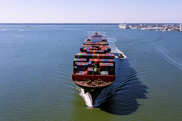 Steve Rich - Charleston South Carolina Harbor - Large Container Ship