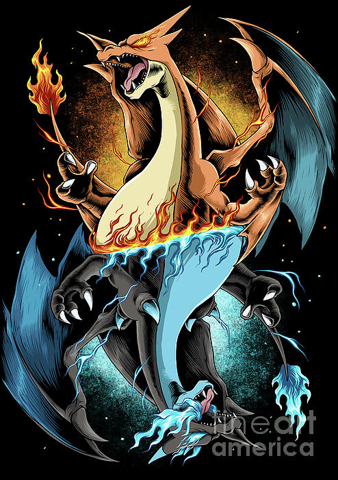 Mega Charizard X, an art print by sandika siltawa - INPRNT