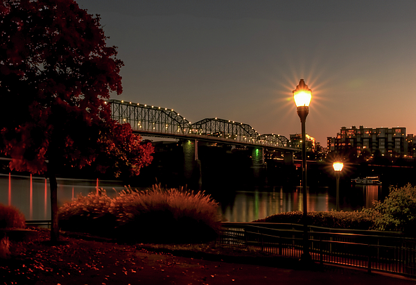 Norma Brandsberg - Chattanooga River Night Reflections