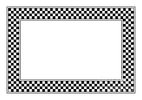 Checkerboard pattern, rectangle frame, checkered pattern frame Zip