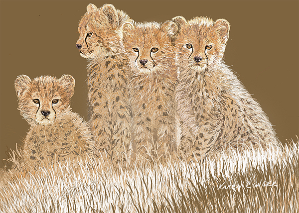 Karen Conger - Cheetah Cubs - Your Cheetah Eyes - Digital Painting