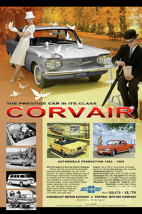 Cunningham Studio - Corvair Generation I History in Sateen Silver