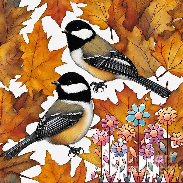 Aesha Mohamed - Chickadees in Autumn Day1