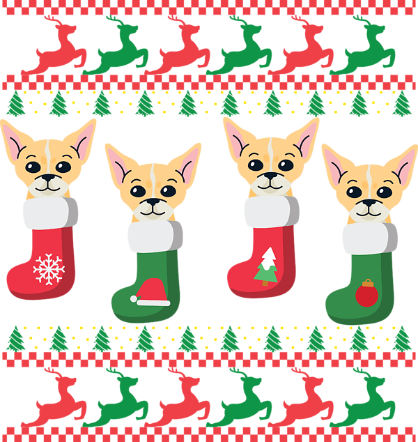 Chihuahua Christmas Socks Xmas Dog Lover Gift Zip Pouch by