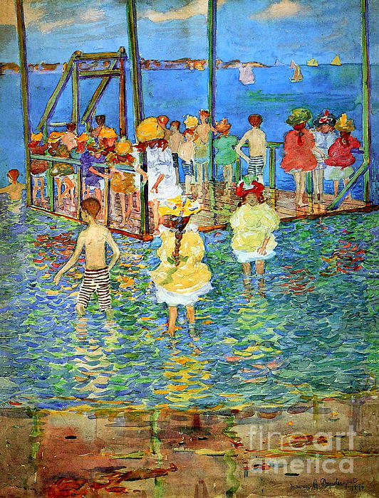 Maurice Prendergast - Children on a Raft