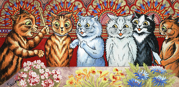 Decorative Cats Painting by Louis Wain - Fine Art America