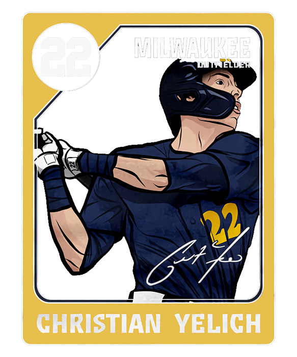 Christian Yelich Cartoon Youth T-Shirt by Kelvin Kent - Pixels