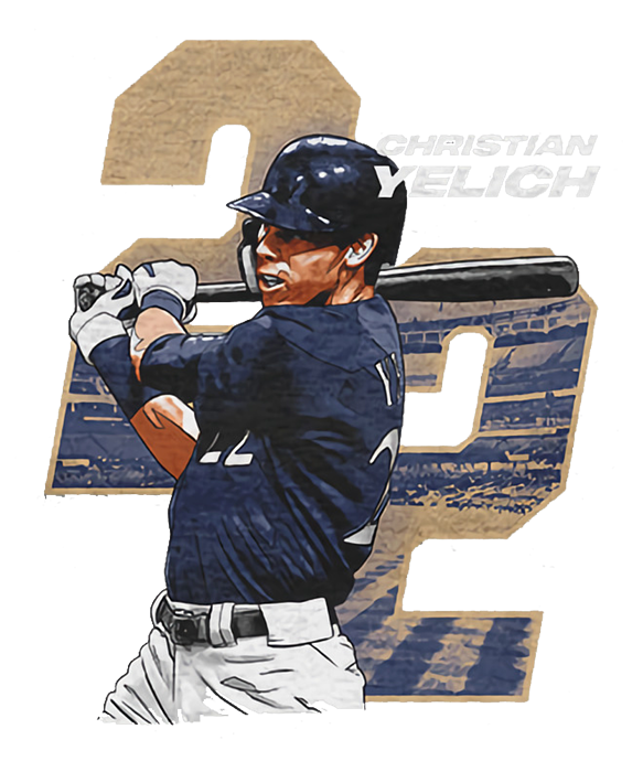 Christian Yelich Drawing Kiss-cut Stickers 