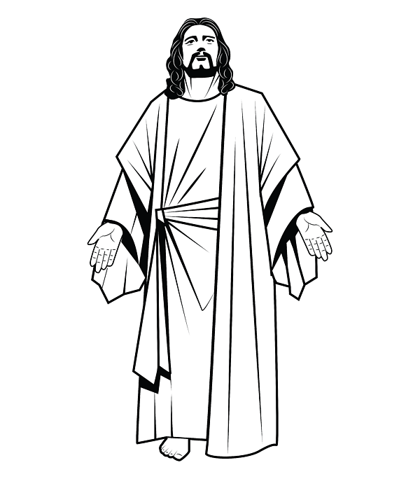 Jesus Christ outline drawing 01 II How to draw Jesus Christ drawing step by  step II #artjanag - YouTube