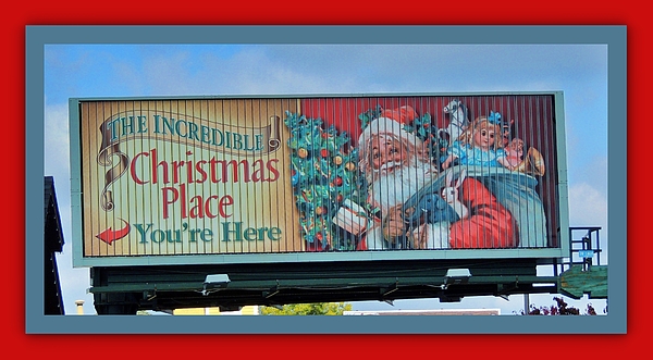 Marian Bell - Christmas Place Billboard - Santa Claus -The Inn at Christmas Place,  Pigeon Forge, TN