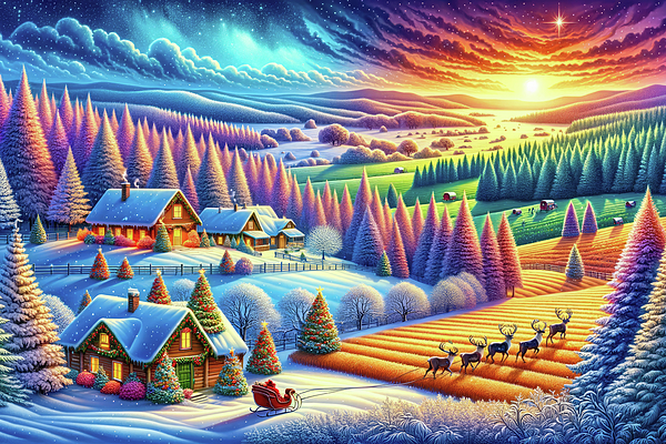 Matthias Hauser - Christmas Winter Landscape 01 Countryside
