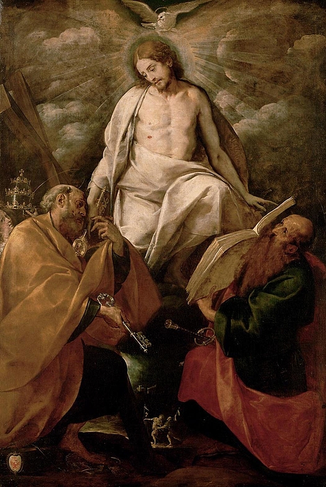 Christus Erscheint Den Aposteln Petrus Und Paulus Christ Appears To The Apostles Peter And Paul