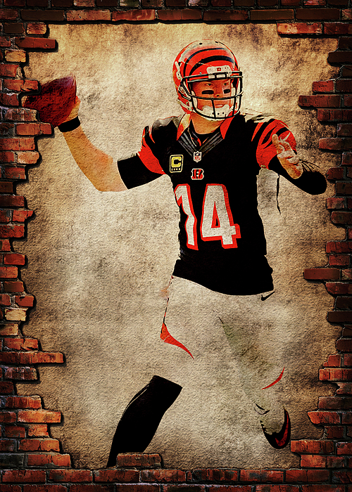 Cincinnati Bengals Player Andy Dalton Andydalton Andy Dalton  Andrewgregorydalton Andrew Gregory Dalt T-Shirt by Wrenn Huber - Pixels