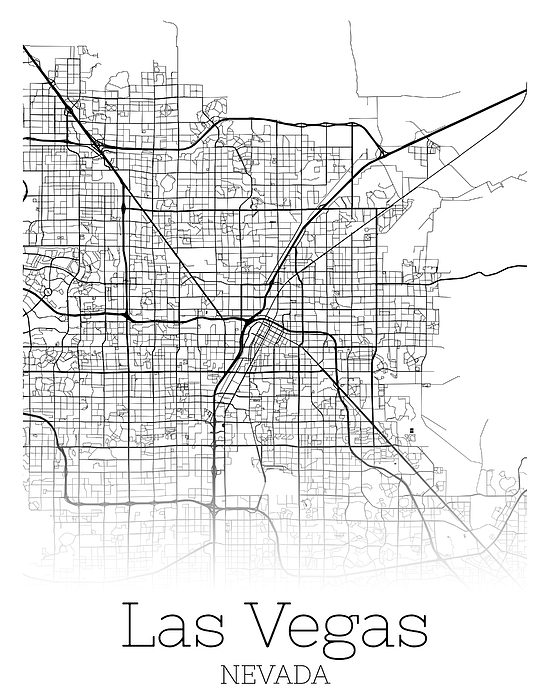 Las Vegas, Nevada City Map Spiral Notebook