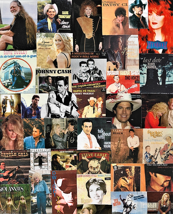 country music artists collage