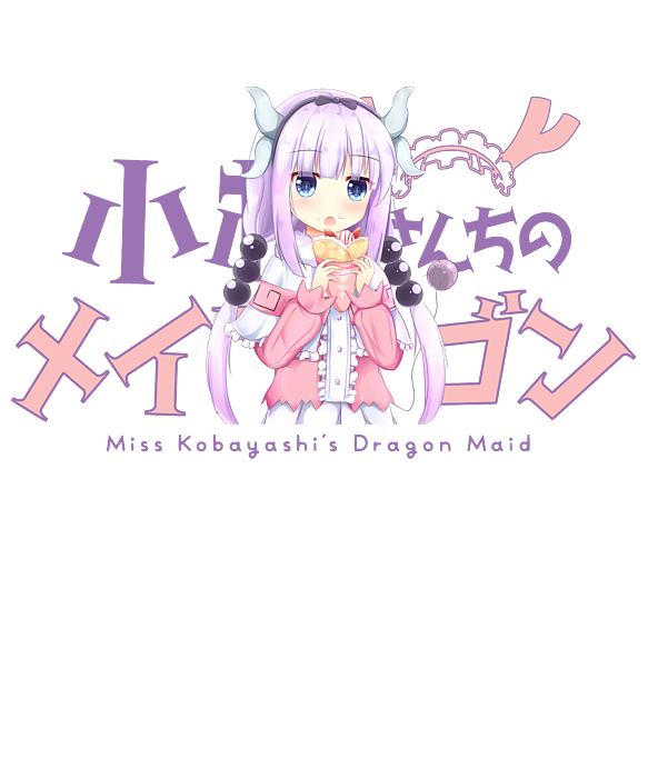 T-shirt Miss Kobayashi's Dragon Maid Anime Room, maid, purple