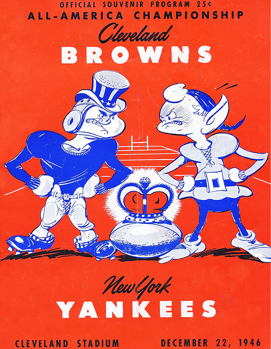 Cleveland Browns Vintage Program 12 Sticker by Joe Hamilton - Fine Art  America