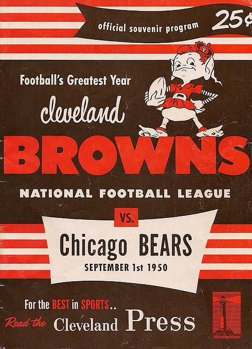 Cleveland Browns Vintage Program 11 Beach Towel