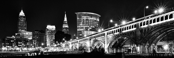 Frozen in Time Fine Art Photography - Cleveland Skyline