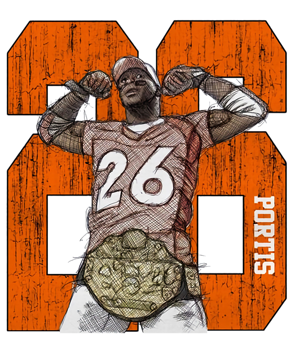 Clinton Portis Sketch The Belt T-Shirt