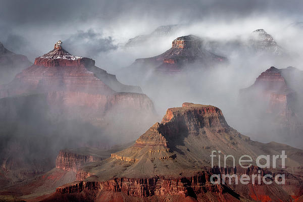 Tom Schwabel - Clouds and Fog in Winter at Grand Canyon National Park