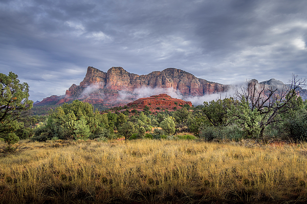 Harry Beugelink - Clouds Hanging around Lee Mountain at Sedona
