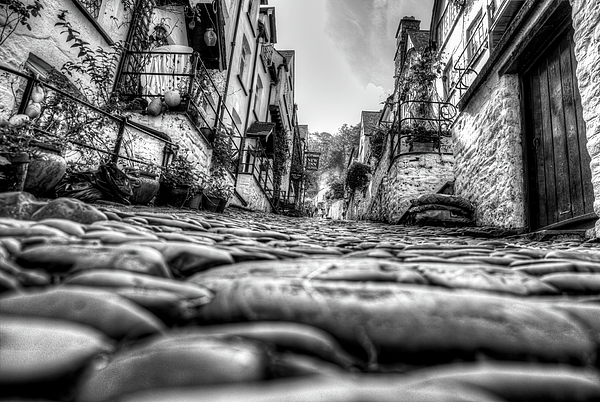 Paul Thompson - Clovelly, Uphill, Black And White