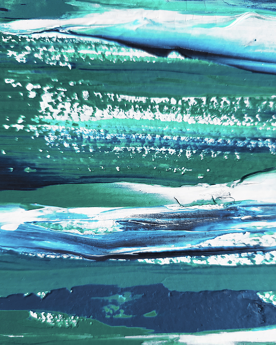 Irina Sztukowski - Coastal Blues Contemporary Decor Ocean Waves Beach Art I