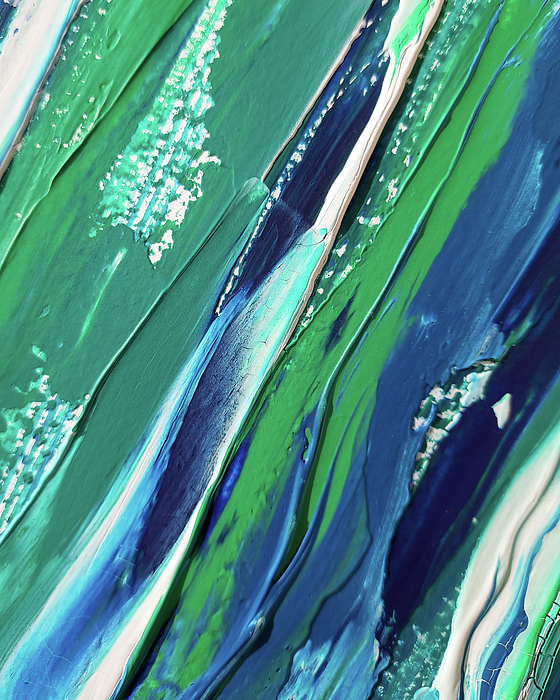Irina Sztukowski - Coastal Blues Contemporary Dynamic Interior Decor Ocean Waves II