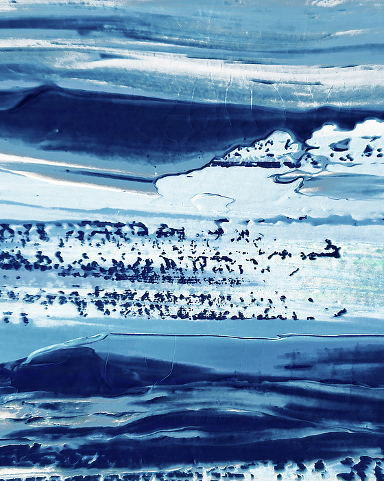 Irina Sztukowski - Coastal Breeze Contemporary Decor Ocean Waves Indigo Blue II
