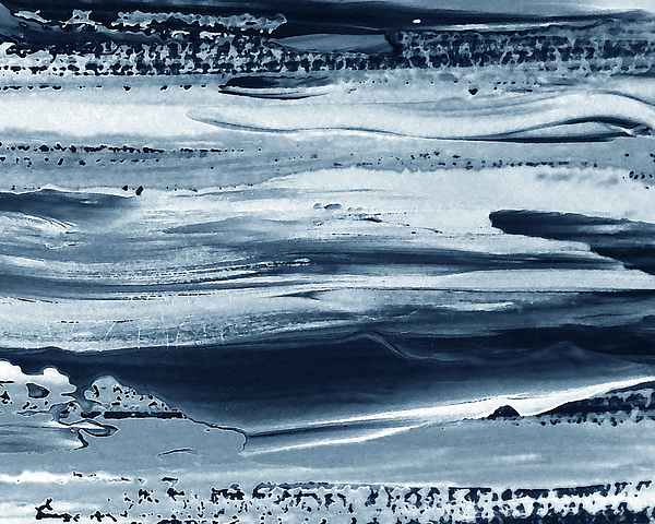 Irina Sztukowski - Coastal Breeze Contemporary Decor Ocean Waves Indigo Blue VII