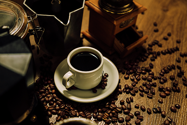 https://images.fineartamerica.com/images/artworkimages/medium/3/coffee-stuff-a-white-cup-with-black-coffee-italian-coffee-maker-moka-a-mill-and-grains-over-a-wooden-table-rustic-style-alejandro-ruhl.jpg