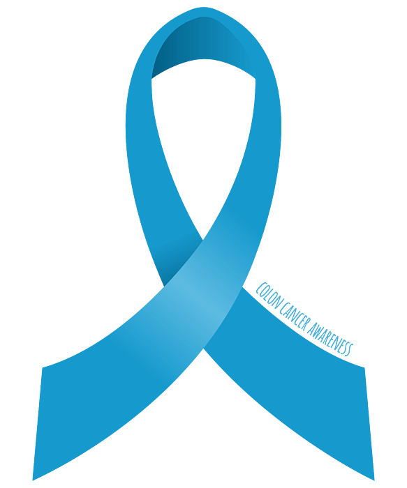 Dark Blue Ribbon Colorectal Cancer Awareness' Sticker