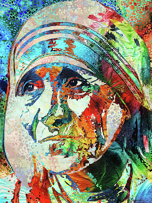 Colorful Mother Teresa Tribute Hidden Gem Art Weekender Tote Bag