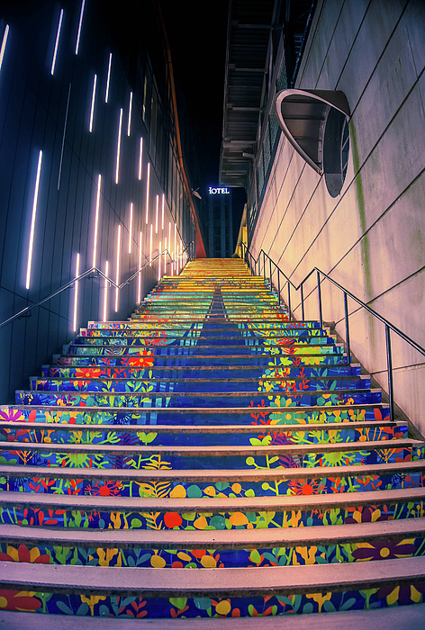 La Moon Art - Colorful Stairways, Boston