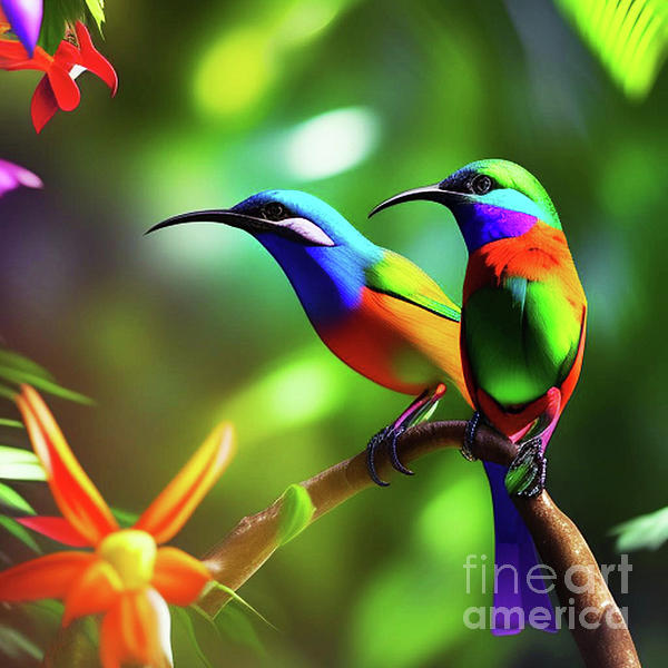 Eva Lechner - Colorful Sunbirds