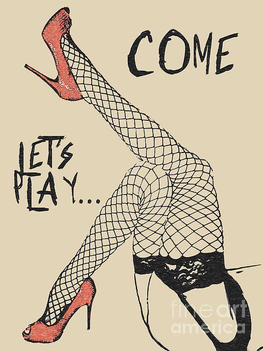 Come Dear, lets play In naughty, dirty, kinky way. Sexy girl in erotic  lingerie and heels Women's T-Shirt by Adrian Slabolepszy In CasemiroArts  group behalf - Fine Art America